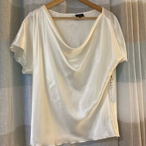 NWT, Nicole Miller ladies cowl neck too. Very silky material.  Size large